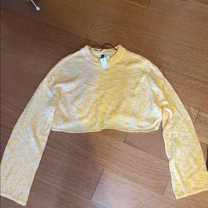Yellow cropped sweater